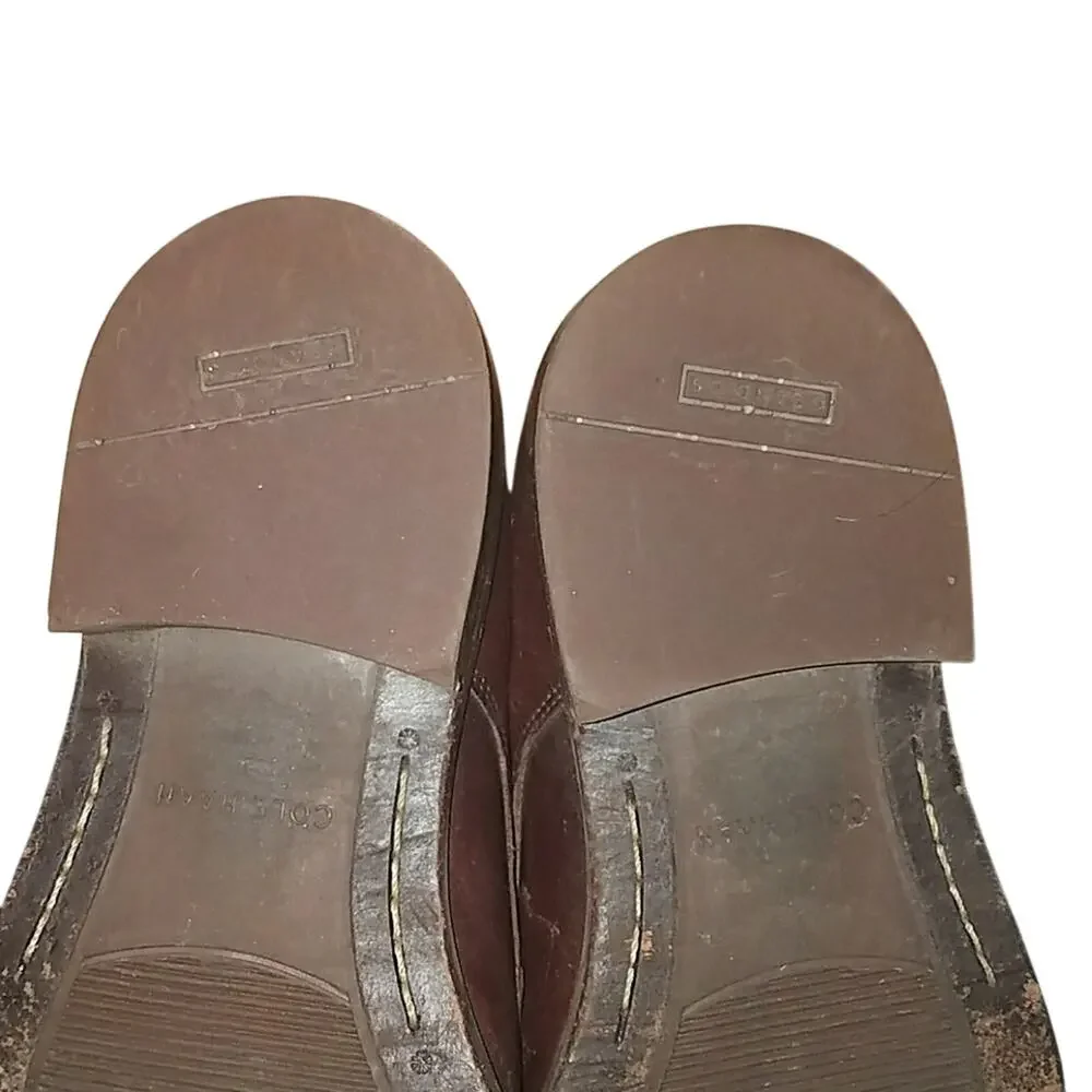 Cole Haan mens brown leather oxfords sz 7‎